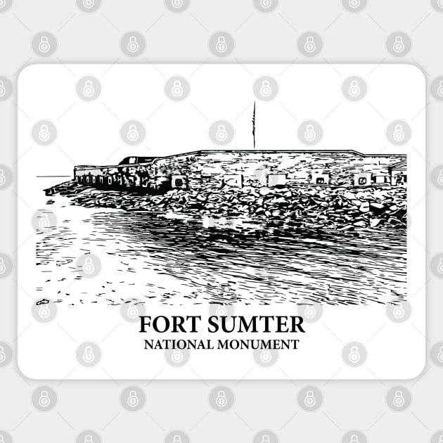 Fort Sumter National Monument Sticker by Lakeric